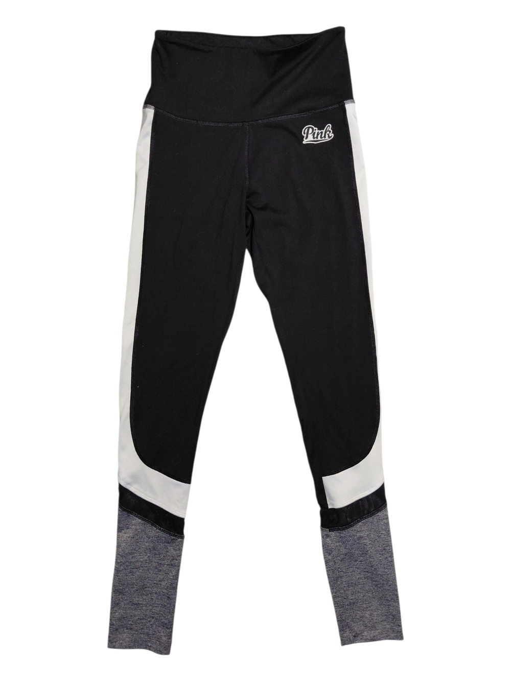 VS PINK Ultimate High Waist Mesh Panel Leggings Black/White/Gray - XS
